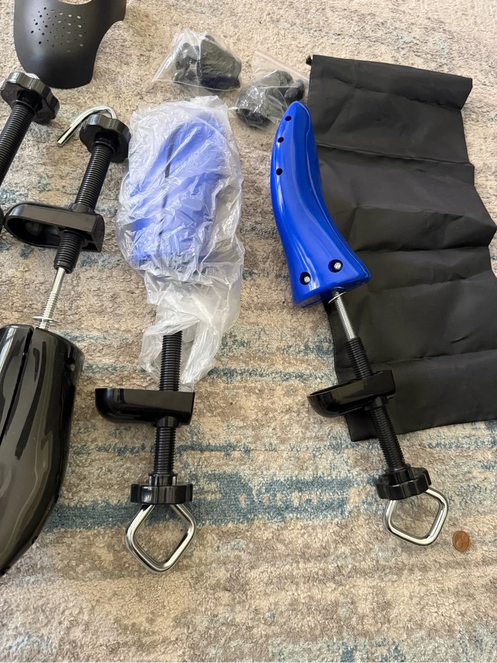 New shoe horn and  Shoe Trees with Clamps - Adjustable Shoe Stretchers